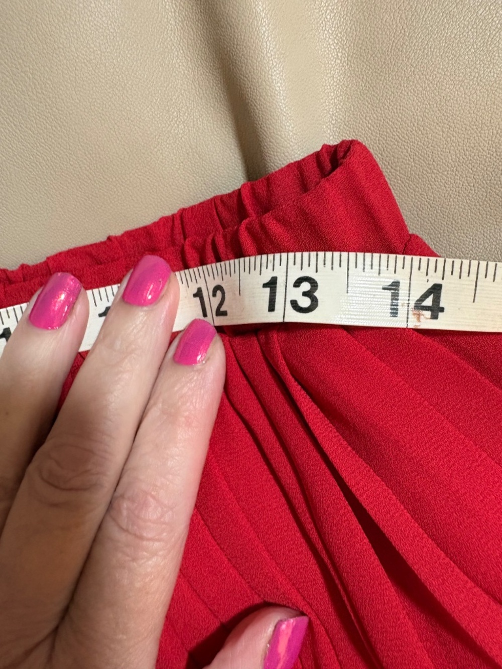 Red midi skirt Size small - Picture 2 of 7